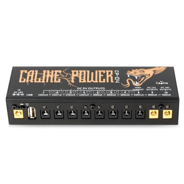 Caline CP-04 распределитель электростанции с педалью для гитары 10 изолированных выходов постоянного тока гитарной Педали 9 В/12 В/18 в