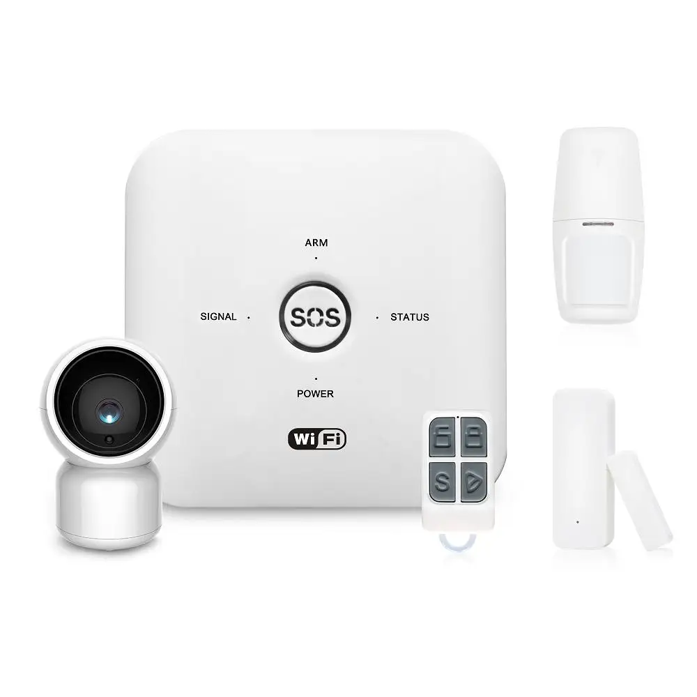 2022 Door Open Alarm Tuya Smart Passive Infrared Sensor 2G/4G GSM+WIFI Alarme System Kit IP Camera (Optional)