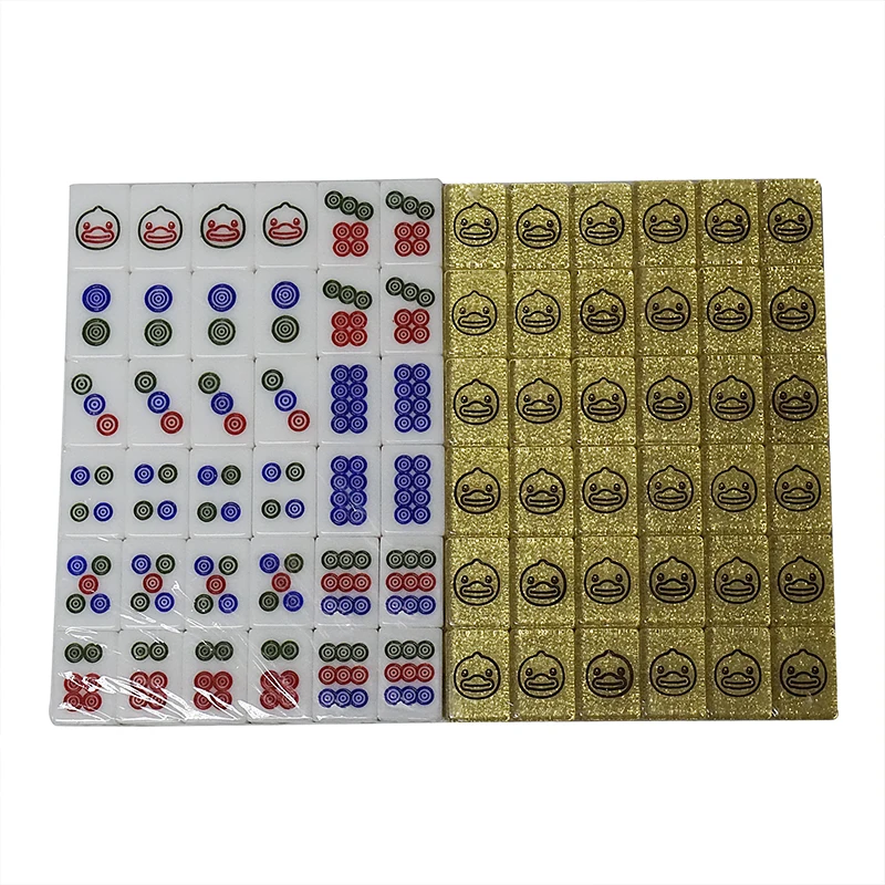 Custom Acrylic Mahjong Tiles Set Box Pusher Rack Table Game Entertainment Travel Mahjong