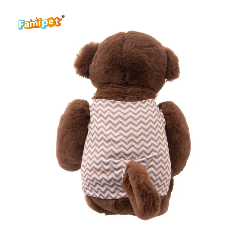 Famipet Manufacturer Wholesale Custom Design Kawaii Soft Kids Plush Toy Stuffed Animal Toy with Removable Clothes