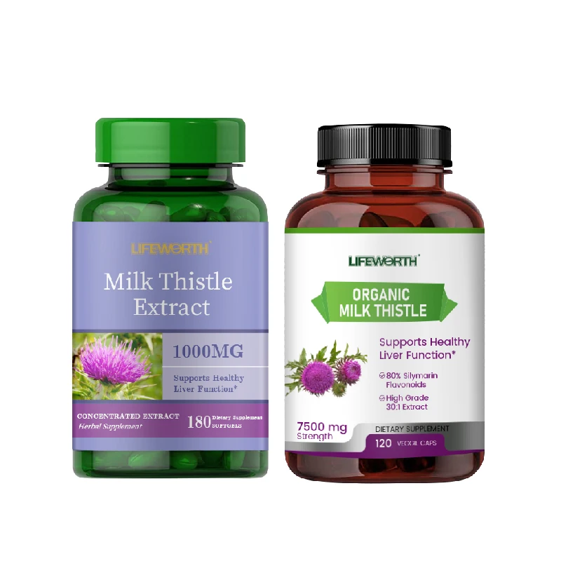 Lifeworth Wholesale Puritans Pride Milk Thistle 4:1 Extract 1000 Mg (Silymarin) Softgels 90 capsules
