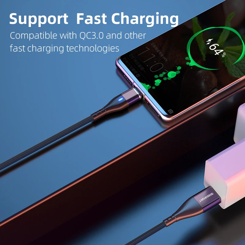  GREENPORT 11pin оптовая продажа быстрое зарядное устройство PS 100W USB/Type C к micro/type-c/i-product 6 в 1 Магнитный кабель USB для передачи