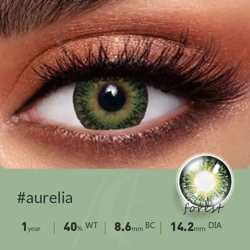 Forest K37 14.2Mm Aurelia Color Eyes Soft Natural Lentes De Contacto Yearly Lenses Wholesale Contact Lenses Manufactured
