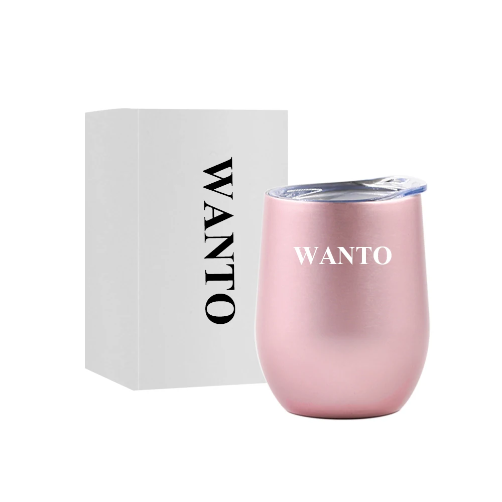 12 oz LOW MOQ Stainless Steel Insulated Wine Tumblers In Bulk