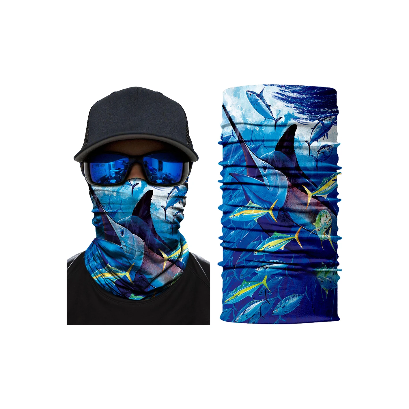 Breathable multi color fishing buff seamless bandana scarf