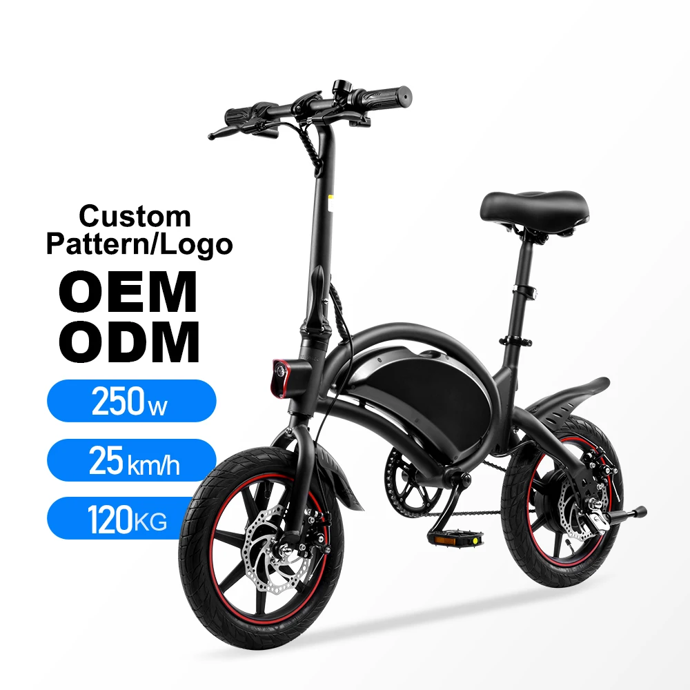 New Design OEM Stock Powerful Motor Electric Bike Ebike Electric Lithium Battery Pedal Assisted Folding City Bicycle