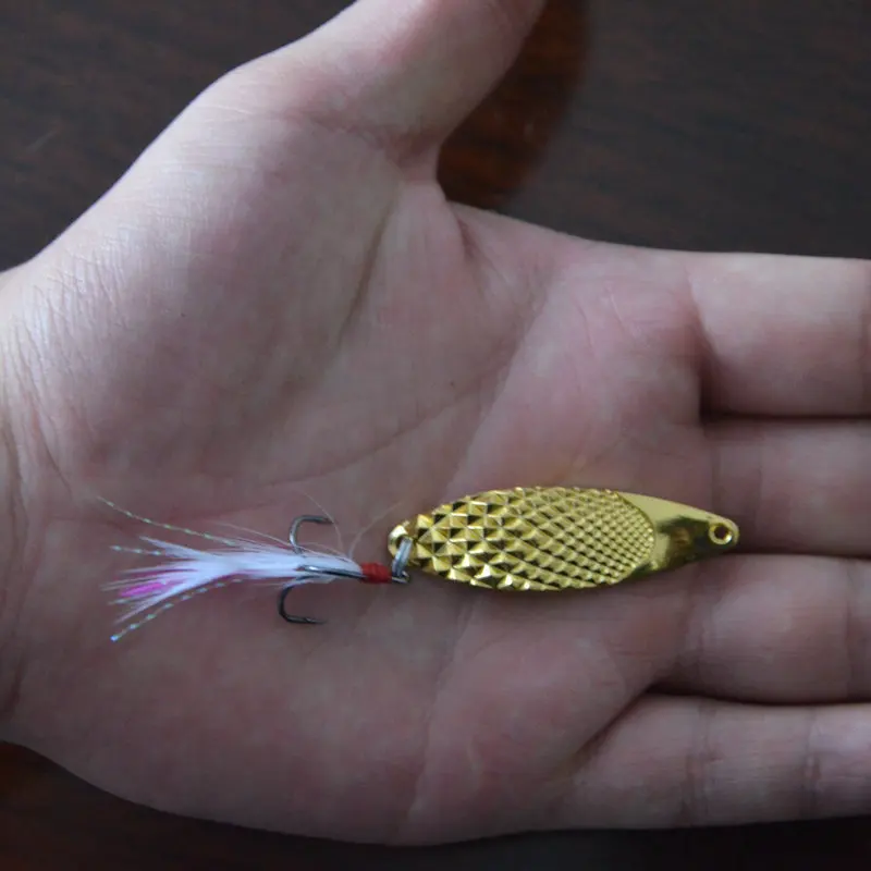 SEASKY Wholesale 7g Steel and Iron Fishing Spoon Spinner Bait Lures Diamond Viper for River Lake Stream Ocean Boat Fishing