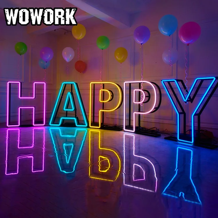  Декоративная рамка WOWORK для праздника дня рождения с большими цифрами буквенный знак свадьбы декоративный