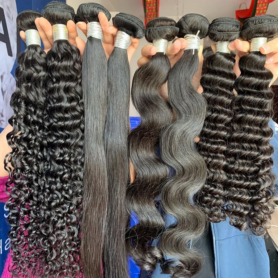 Free Sample Virgin Cambodian Hair Bundles, 40' Straight Wholesale 10A Mink Virgin Hair Vendor, Human Hair Weave Extensions