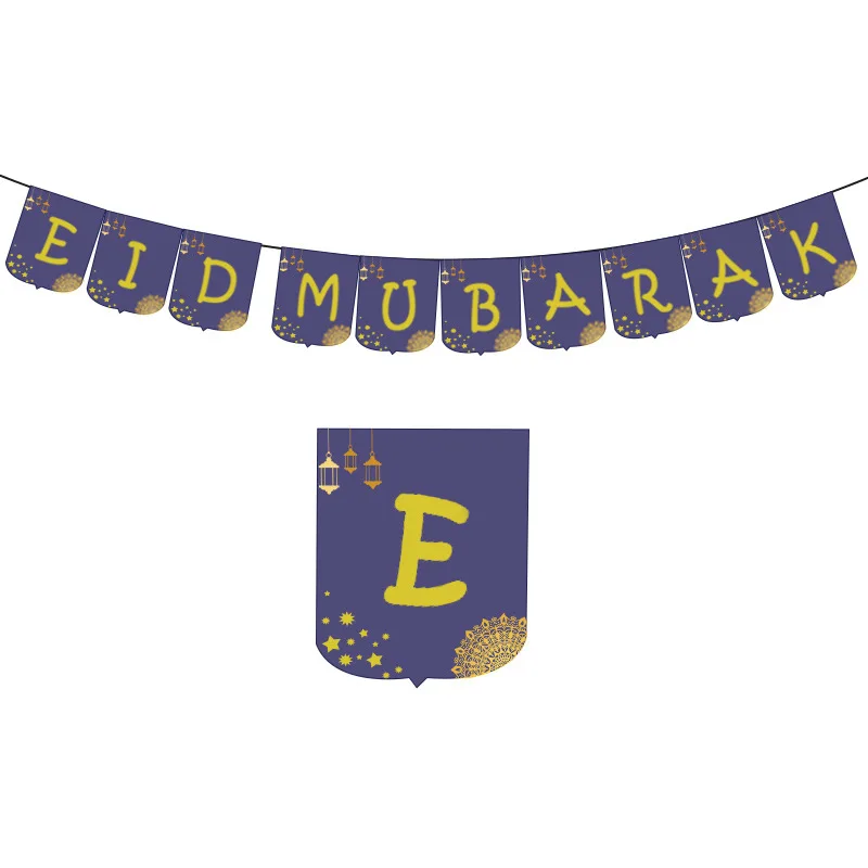 Заводская висячая баннер Eid Mubarak, украшения для вечеринки Рамадан, праздничные товары для праздника Eid Mubarak