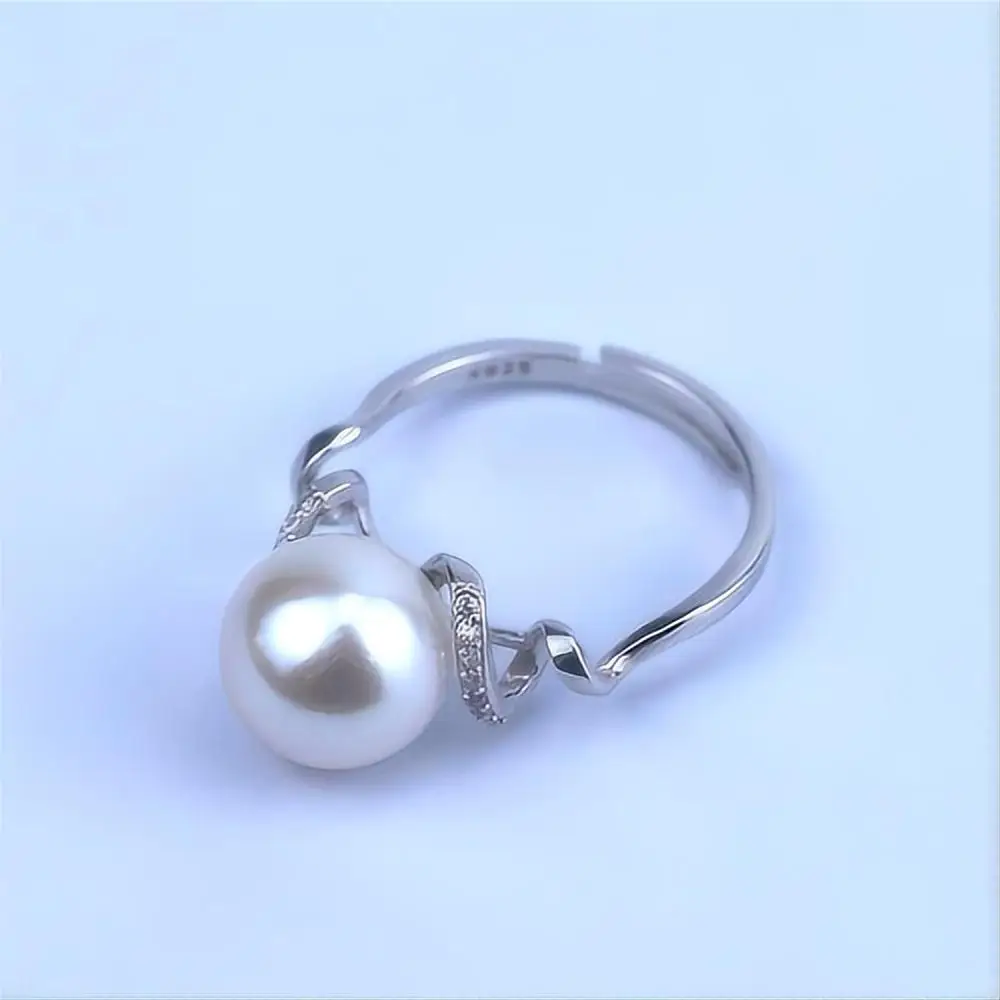 LUCK Latest Design Ladies Cubic Zirconia 925 Silver Jewelry Freshwater Pearl Ring Mounting Designs For Women