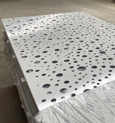 Modern creative decor for store shopping mall restaurant perforated metal suspended ceiling system