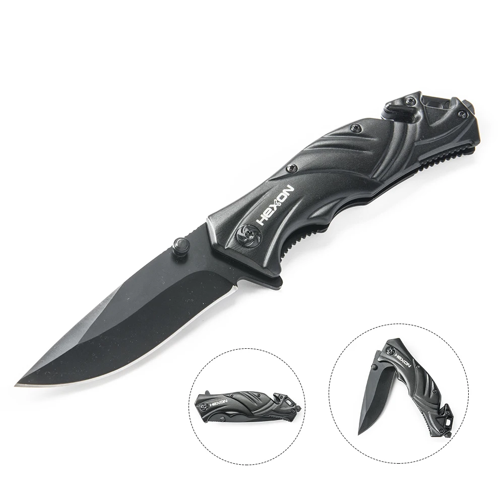 Outdoor glass breaker rope cutter camping hunting survival activities folding pocket knife