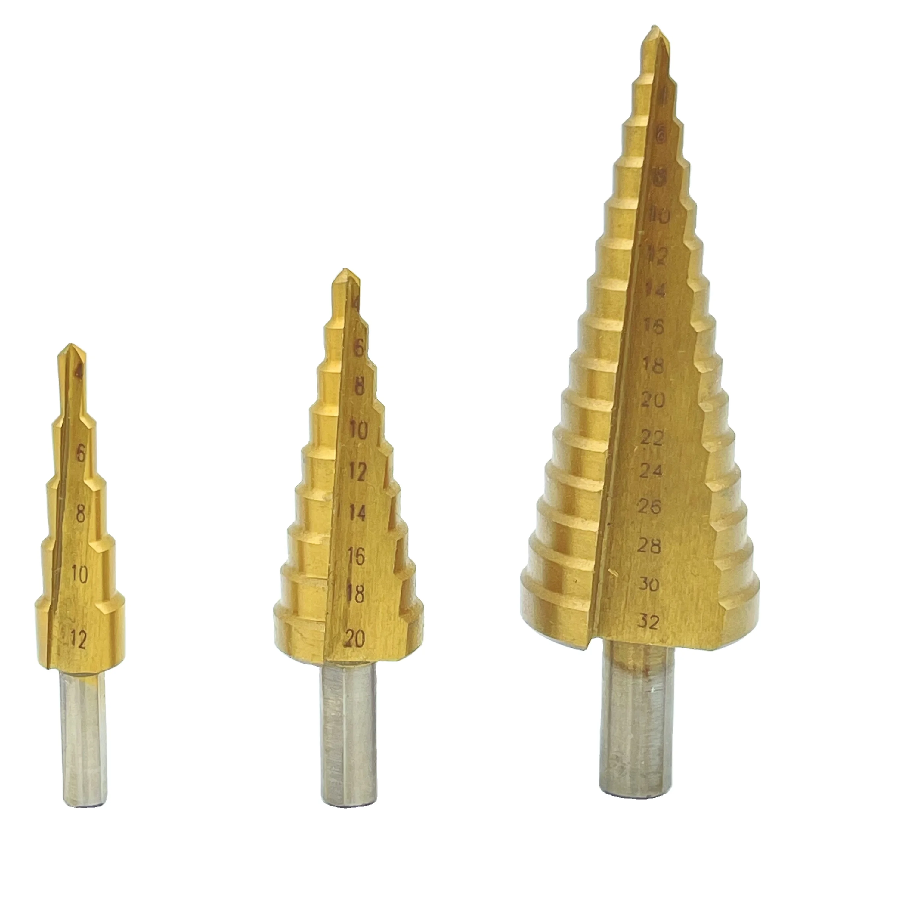 Hot Sale Titanium Step Drill Bits HSS Power Tools HSS Wood Metal Drilling DIY Origin Core Type