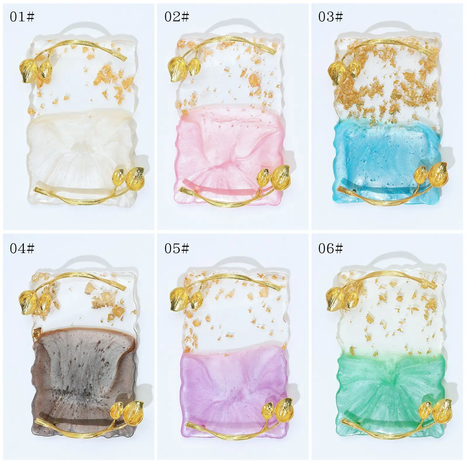 Hot Nail Art Tools Rounded Nail Polish Gel Color Mixing Tray Washable High Quality Resin Mixing Palette For Nail Art