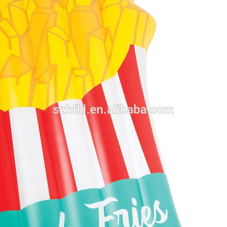 beach side pool party accessories inflatable french fries float mattress
