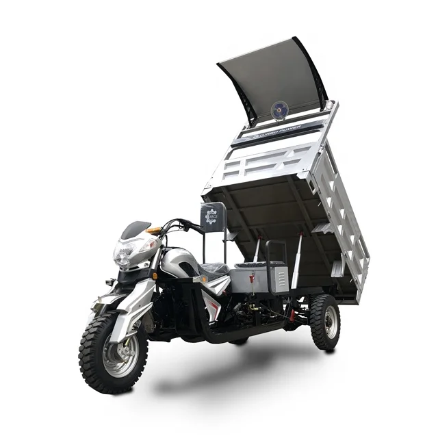 2 Tons Loading Capacity Dump Truck with BOOSTER Three Wheel Motorcycle Motorized Tricycles