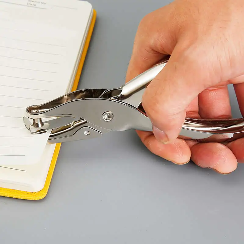 
Metal 6mm Pore Diameter Punch Pliers Single Hole Puncher Hand Paper Scrapbooking Punches 1-8 Pages Paper Hole Puncher 