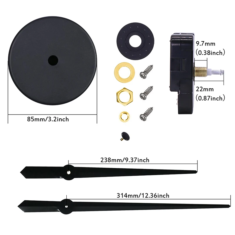 3D Sticker Wall Clock Diy Clock Kits Accessories High Torque Watch Movement Long Large Clock Hands Mechanisms for Home Decor