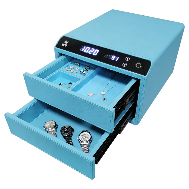 Six Colors Luxury Leather Smart Fingerprint Safe For Home