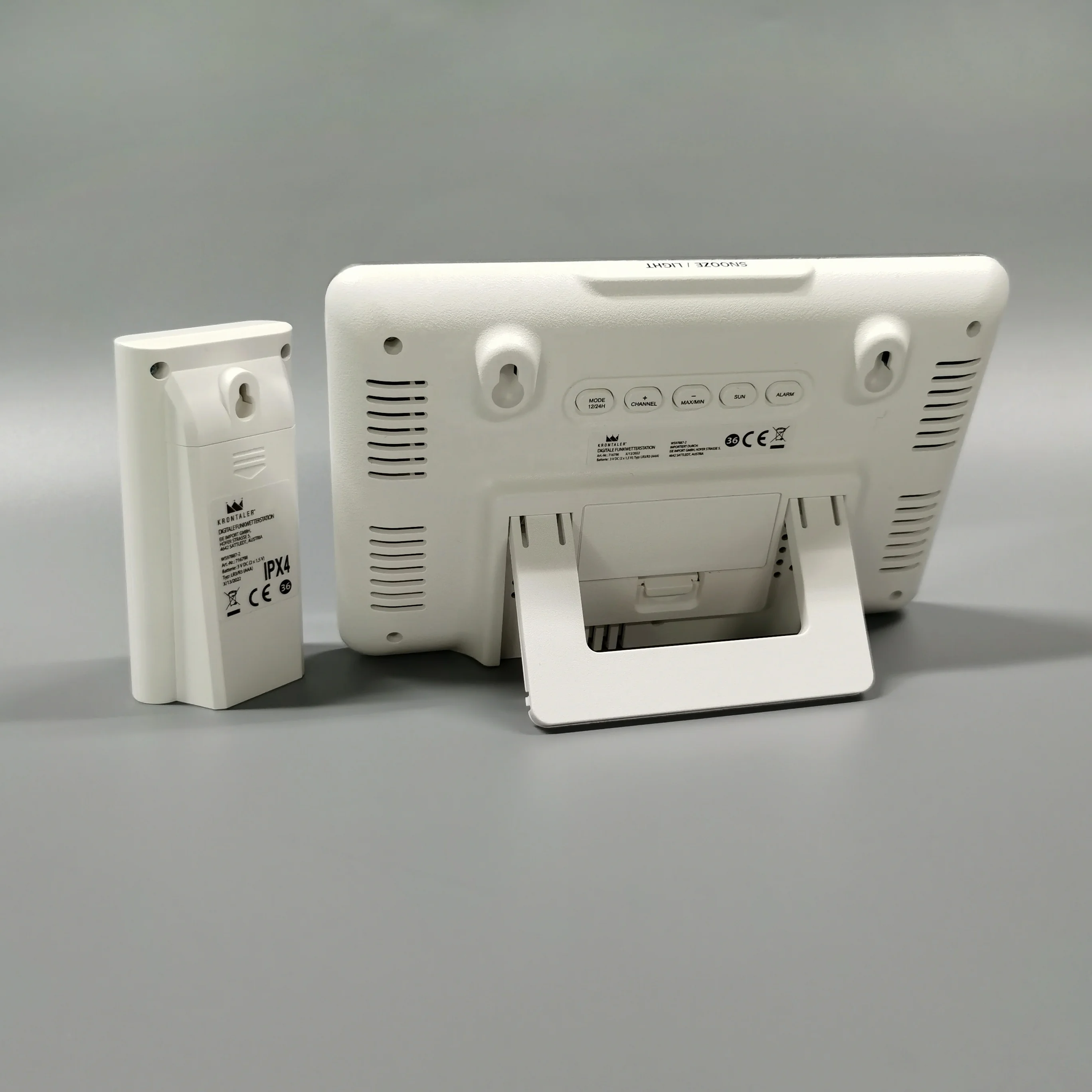 OEM/ODM Digital Weather Station with Clock Plastic Flat Design Direct Factory Supply Desktop Display