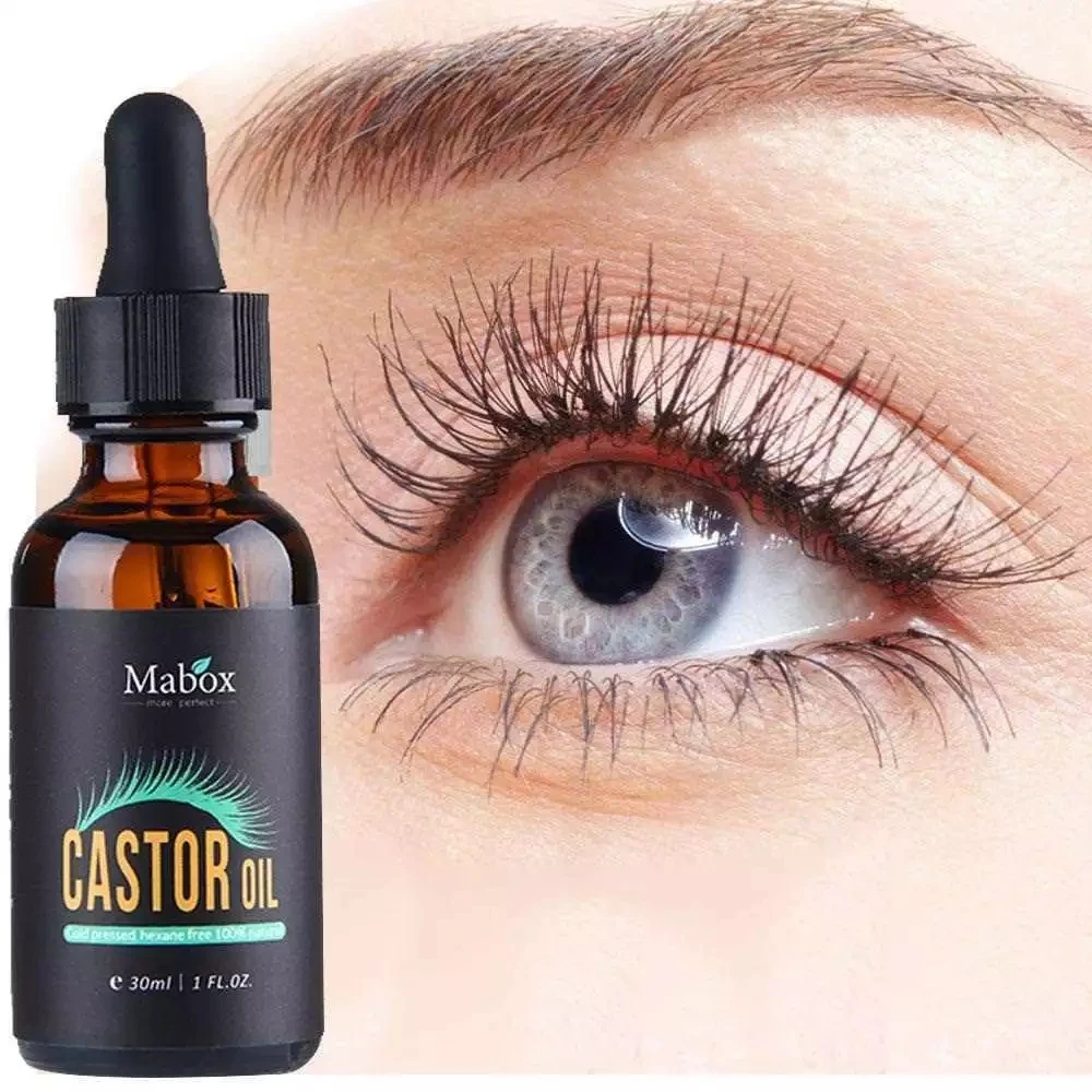 
Wholesale Mabox 30ml Eyelash Eyebrow Enhancer Organic Castor oil for hair growth 