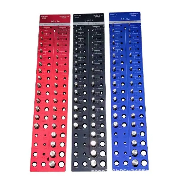 34 Thread Checker Nut and Bolt Thread Checker Bolt Size and Thread Identifier Gauge 19 Standard and 15 Metric Bolt and Nut Gauge