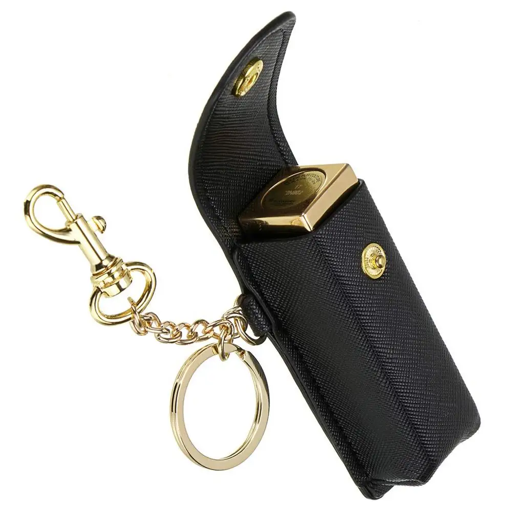 leather lipstick keychain pouch keyring lipstick holder