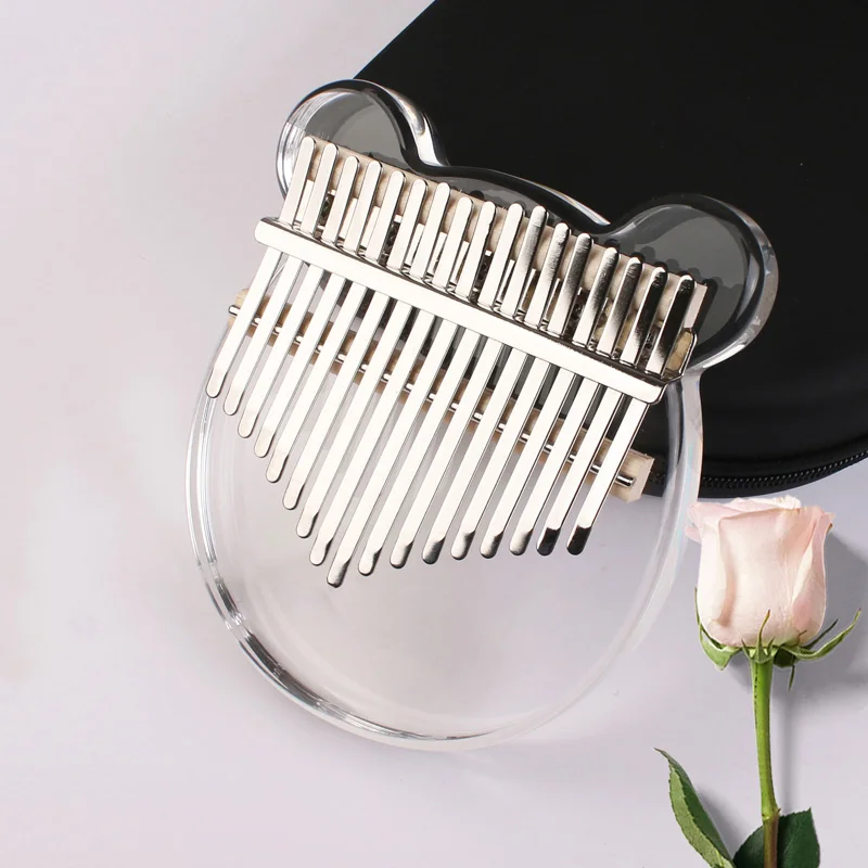 17 Keys Kalimba Thumb Piano Made By Single Board High-Quality Wood Mahogany Body Musical Instrument