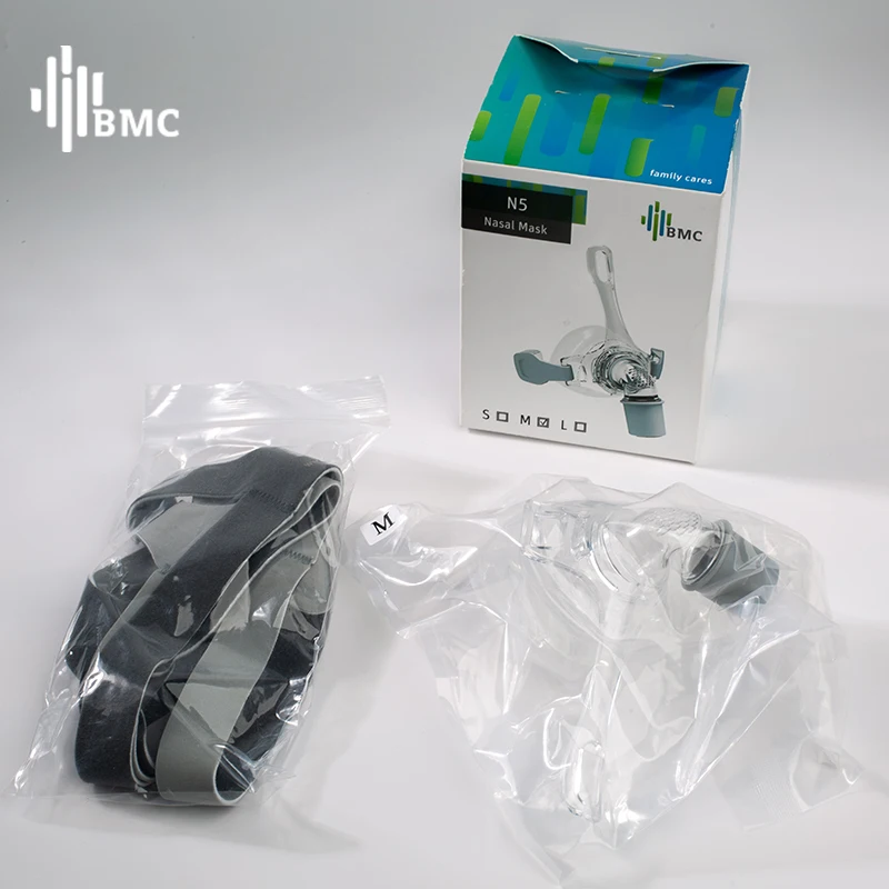 Назальная маска BMC N5 с головным убором и подушечкой для головы S/M/L различные размеры подходит аппарата сипап оксигенератора