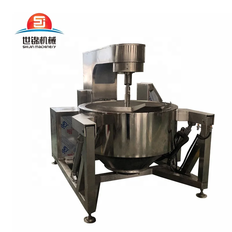 Steam fruit candy pectin soup caramel tabletop tilting fudge making double jacketed kettle cooking pot machine 10 bar