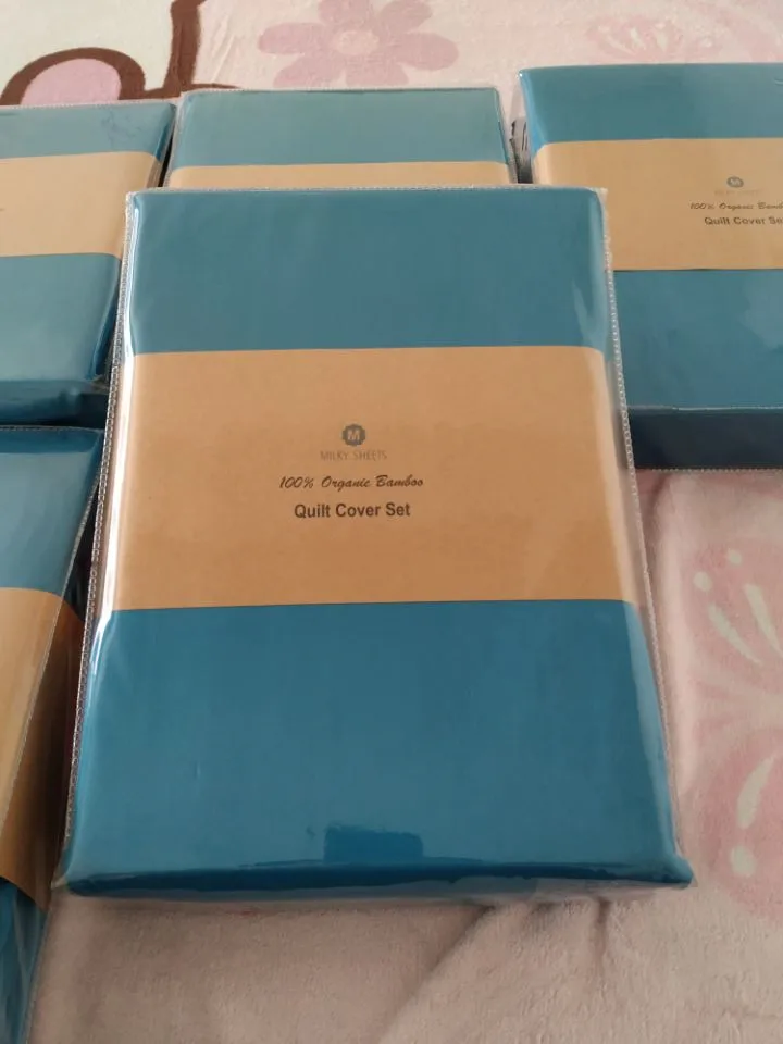 4 Pcs 100% Bamboo Sateen Weave Bed Sheet Set