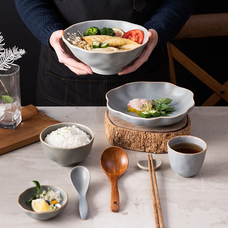 Restaurante Porcelain Geschirr Dish Japanese Dishes Crockery Platter Ceramic Plate Restaurant Plate Set Green Dinnerware Sets