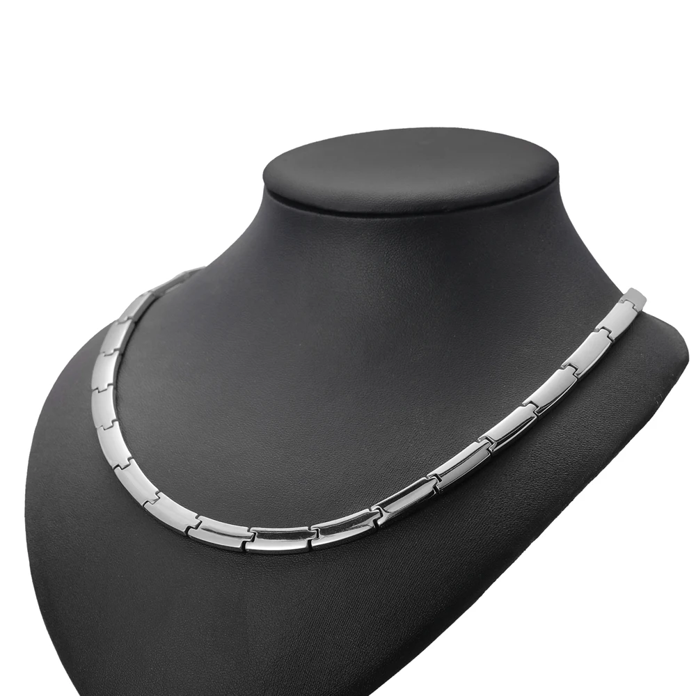 BioMagnetic Jewelry Wholesale Fashion Silver Germanium Titanium Necklace Women