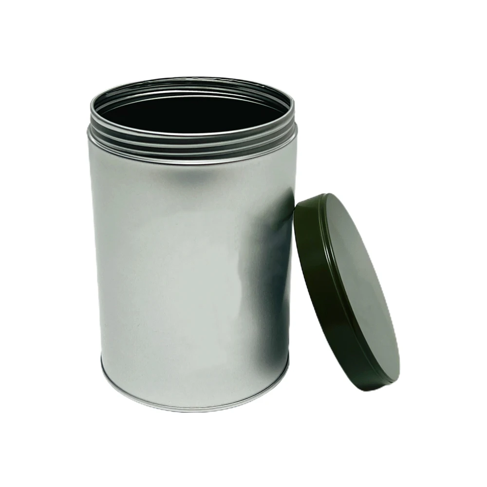 OEM ODM Custom Food Storage Container Cylinder Metal Box Packaging Luxury Aluminum Coffee Tea Tin Can for Coffee