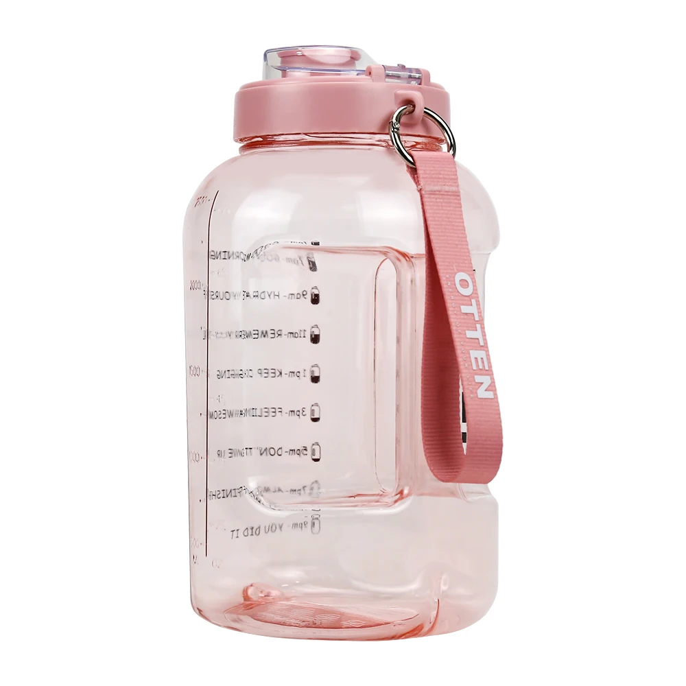 Amazon hot selling OTTEN new design big capacity gym outdoor sport water bottle with time marker
