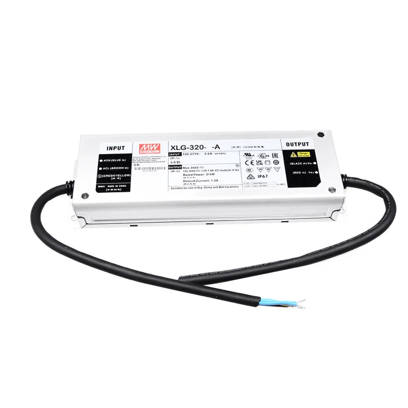 MeanWell XLG-320 320W Светодиодный источник питания IP67 водонепроницаемый бренд Mean Well представляет LED Драйвер для светодиодного освещения
