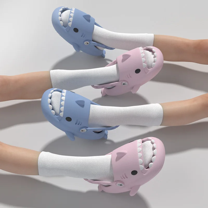 New Design Custom Cute Home Slides EVA Slipper Trade Unisex Summer Beach Sandals Shark Slipper for Kids