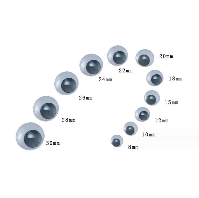 Factory Direct Sales Wiggle Eyes Self Adhesive Black White Googly Eyes for DIY Crafts Decoration