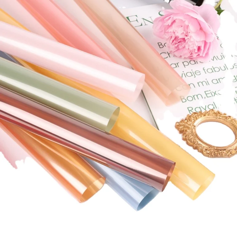 CALOR border wrapping paper waterproof matte film flower packaging material solid color jelly film wrapping paper for packaging