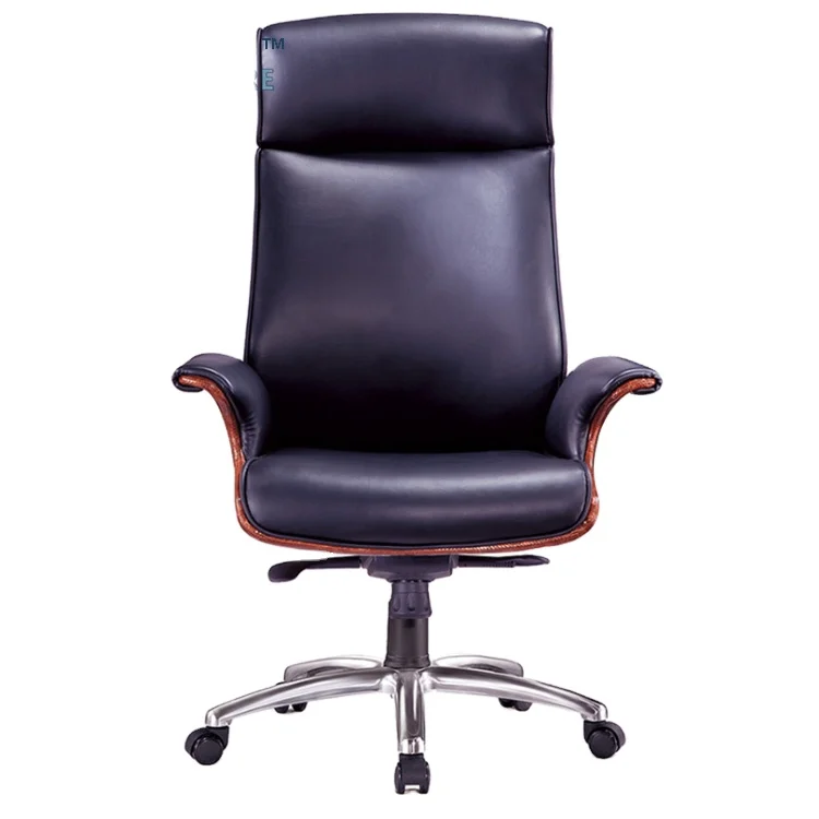 PU leather luxury real black leather office chair executive CEO big and tall boss chair