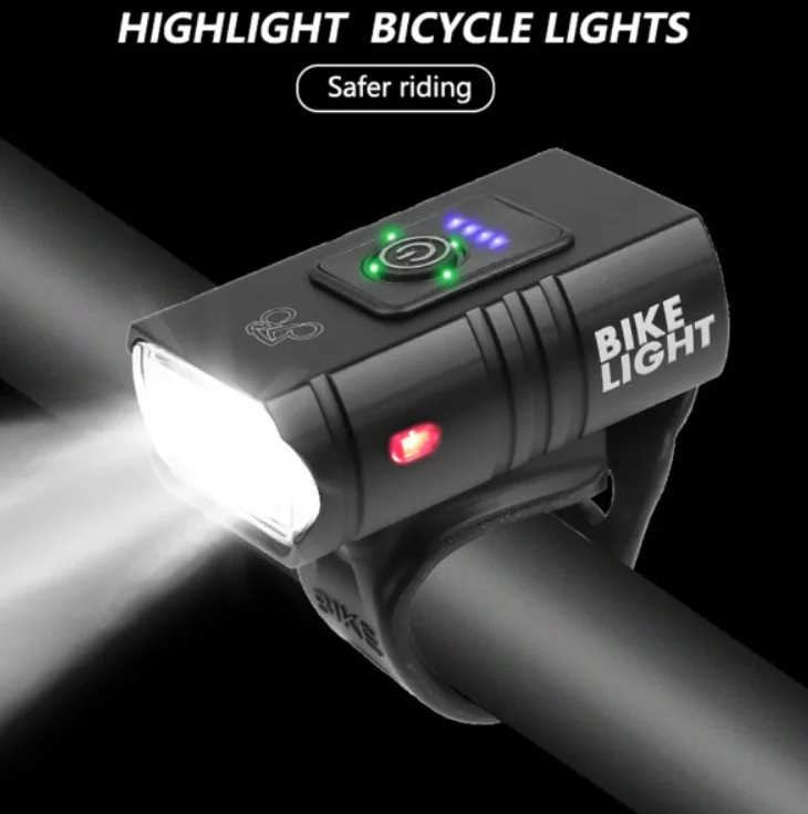 Bright Bicycle Light T6 LED Front USB Rechargeable MTB Mountain Bicycle Lamp 1000LM Bike Headlight Flashlight for Safer Riding