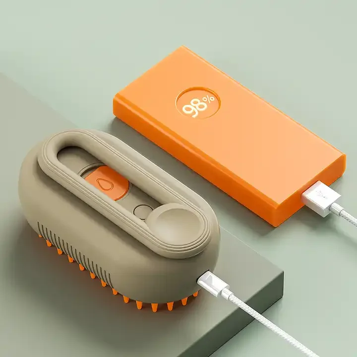 Dog Cat Steamy Brush 3 In 1 Pet Hair Removal Cleaning Massage Brush Dog Cat Steam Spray Grooming Brush Pet Steam Comb