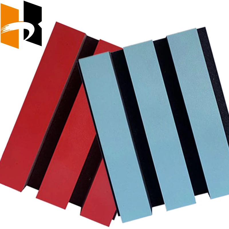 Soundproof Slats Laminated Wooden Veneera Acoustic Panel For Home