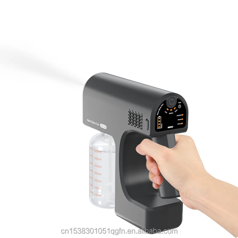 
Popular Portable Disinfection Blue Light Nano Gun Spray Machine Ultra Fine Aerosol Water Mist Trigger Sprayer 
