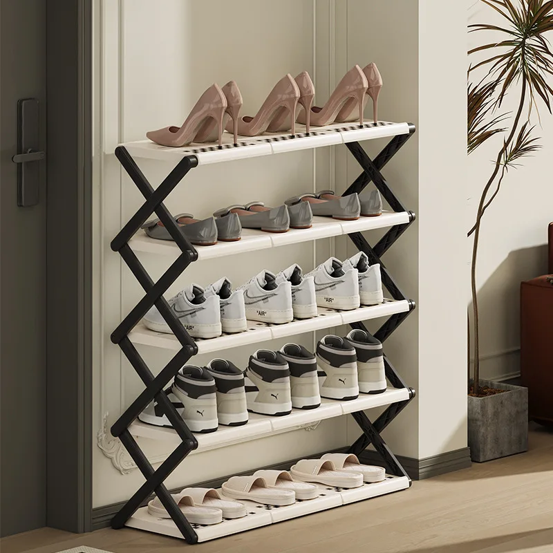 Diy Simple Shoe Rack Multi-layer Plastic Easy To Assemble Dormitory Shoe Cabinet Stackable Shoe Rack