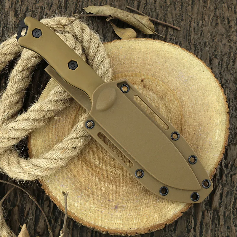 Tactic knife survival EDC knives fixed blade Outdoor hunting knife with kydex sheath