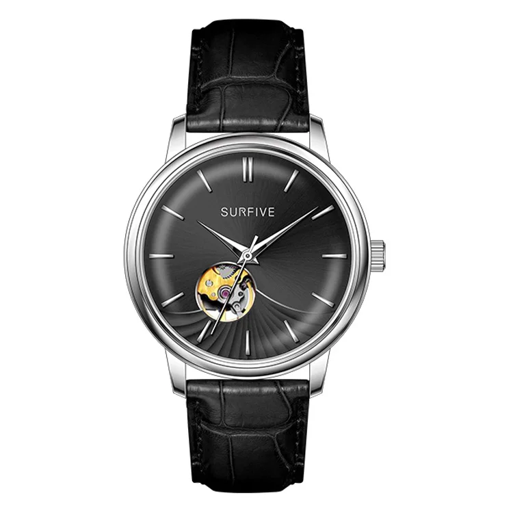 oem high quality customized waterproof stainless steel wrist automatic men wrist watch