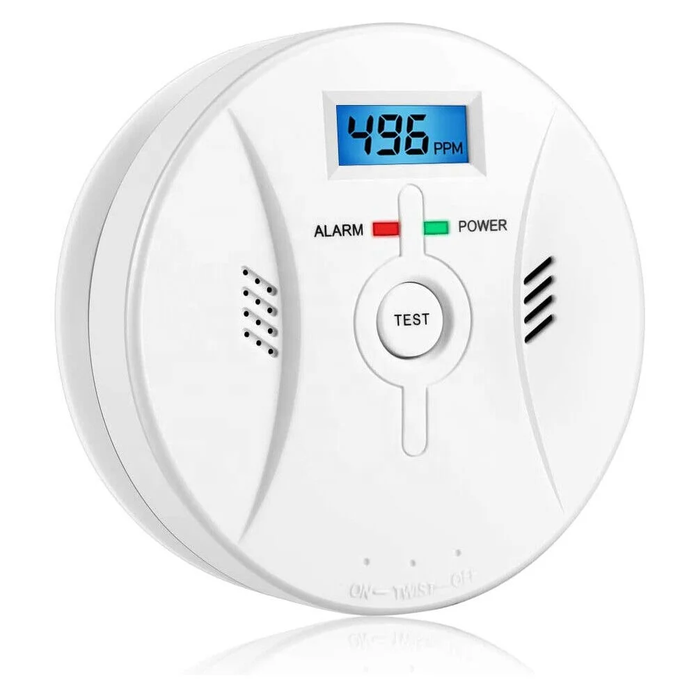 Carbon Monoxide(CO) and Smoke 2 in1 Combination Detector Alarm - Battery Operated