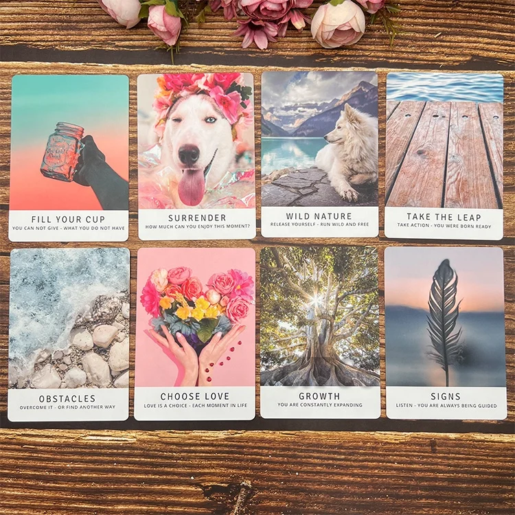 Custom Card Deck Tarot Oracle Cards Affirmation Coloring Books with Box Print